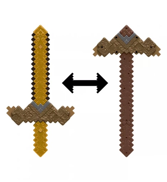 Іграшкова зброя Minecraft Меч-трансформер 2 в 1 (JKC15)