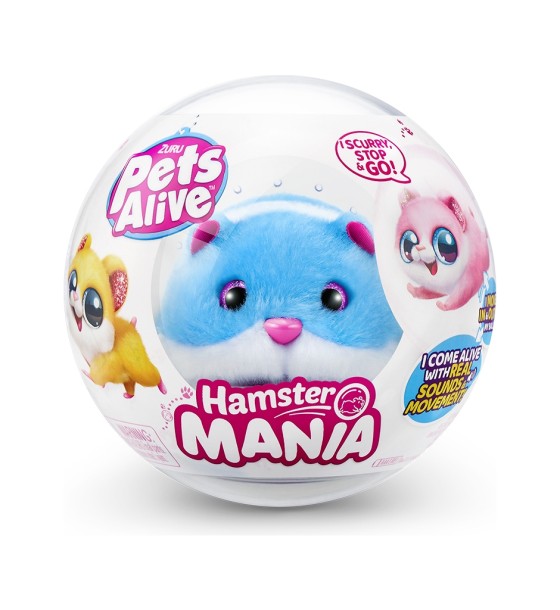 Інтерактивна іграшка Pets & Robo Alive S1 - Кумедний хом'ячок (блакитний) (9543-1)