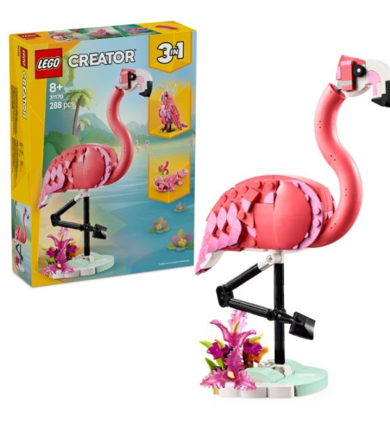 Конструктор LEGO Creator Дикі тварини: рожевий фламінго (31170)