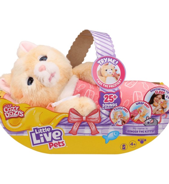 Інтерактивна іграшка Moose Little Live Pets Кошеня-обіймашка Джінджер (26492)