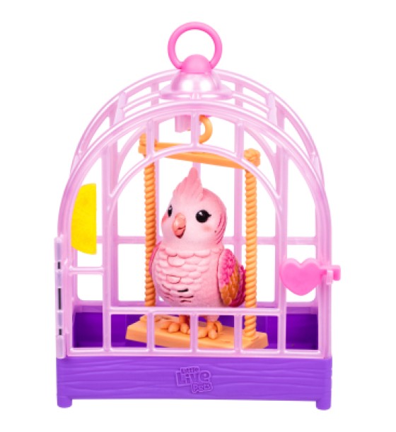 Інтерактивна іграшка Little Live Pets Папужка какаду Розі в клітці (26692)