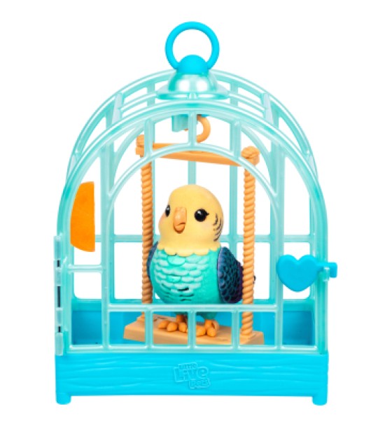 Інтерактивна іграшка Little Live Pets Хвилястий папужка Інді в клітці (26691)