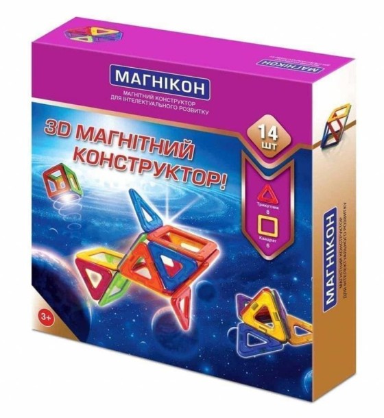 Конструктор Магнікон 14 деталей (МК-14)