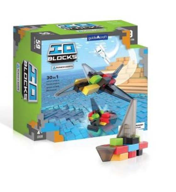 Конструктор Guidecraft IO Blocks Літаки та кораблі 59 деталей (G9608)