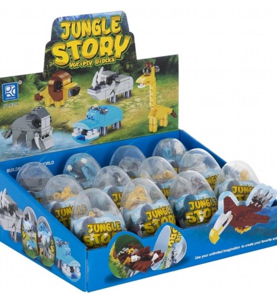 Конструктор Mindbox JUNGLE STORY в яйце в асорт (K31A)