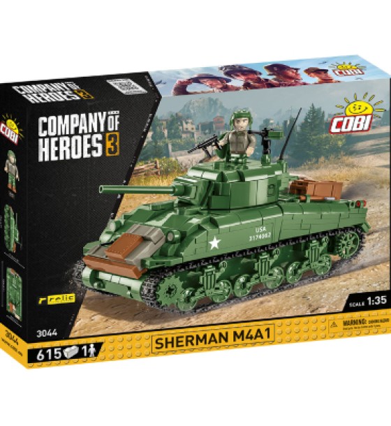 Конструктор Cobi Company of Heroes 3 Танк M4 Шерман, 615 деталей (COBI-3044)