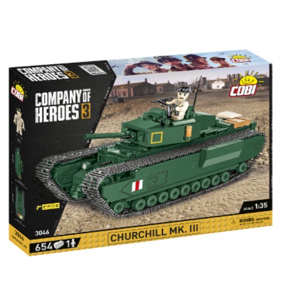 Конструктор Cobi Company of Heroes 3 Танк Mk III Черчілль, 654 деталей (COBI-3046)