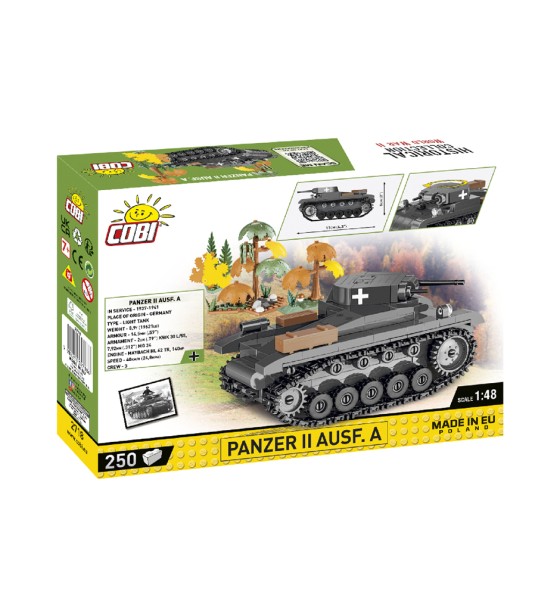 Конструктор Cobi Друга Світова Війна Танк Panzer II, 250 деталей (COBI-2718)