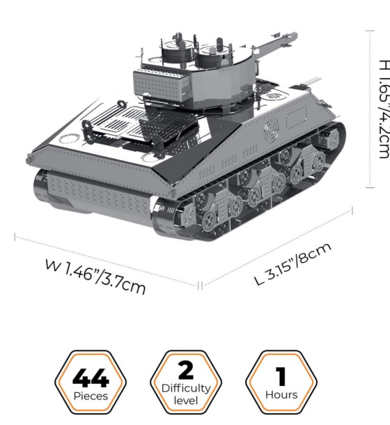 Конструктор Metal Time колекційна модель M4 Sherman (MT070)