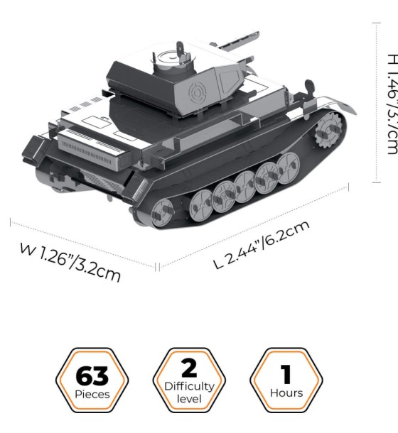 Конструктор Metal Time колекційна модель Pz.Kpfw. II Ausf. G (MT061)
