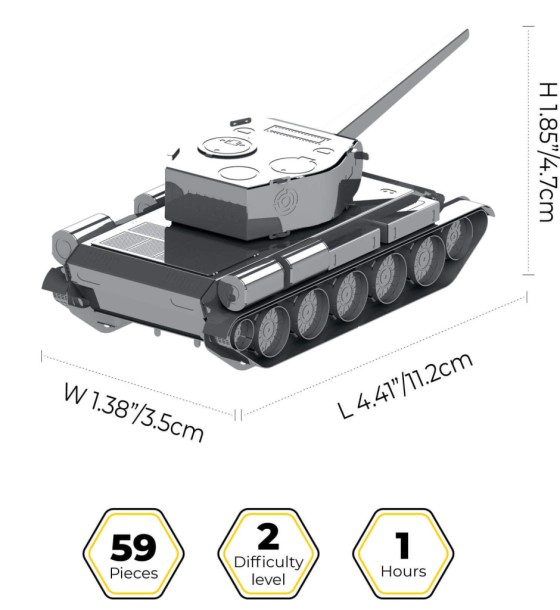 Конструктор Metal Time колекційна модель T-44 (MT072)
