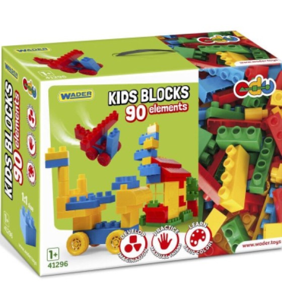 Конструктор Wader Kids Blocks 90 елементів (41296)
