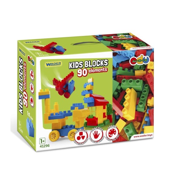 Конструктор Wader Kids Blocks 90 елементів (41296)
