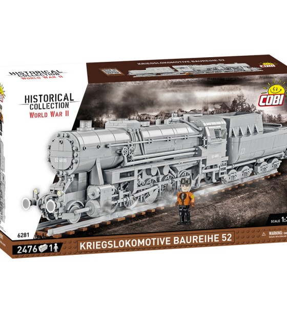 Конструктор Cobi Локомотив Kriegslokomotive Class 52 1:35, 2476 деталей (COBI-6281)