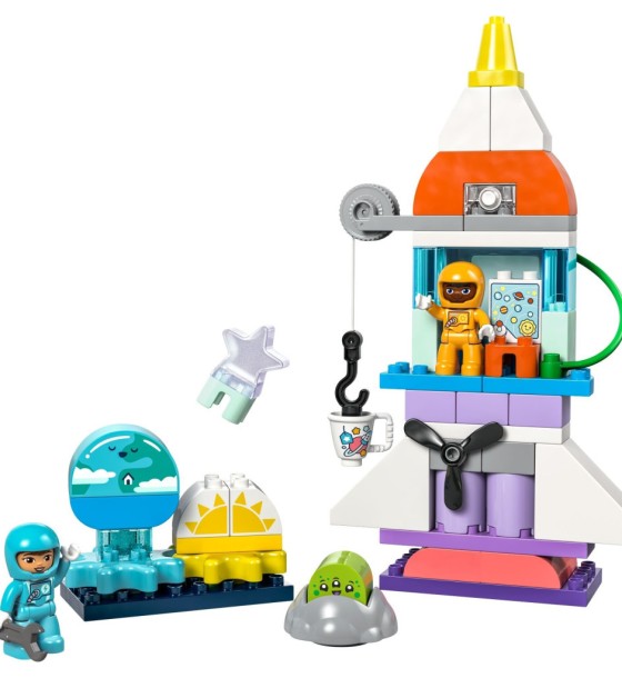 Конструктор LEGO DUPLO Town Пригоди на космічному шатлі 3-в-1 58 деталей (10422)