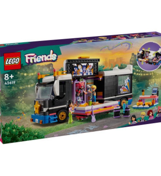 Конструктор LEGO Friends Автобус для музичного туру попзірки 845 деталей (42619)