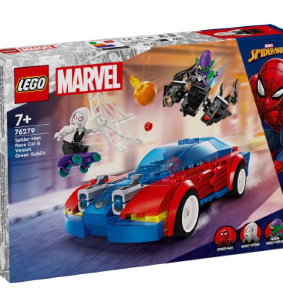 Конструктор LEGO Super Heroes Автомобіль для перегонів Людини-Павука й Зелений Гоблін з отрутою Венома 227 детале (76279)