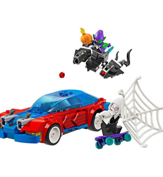 Конструктор LEGO Super Heroes Автомобіль для перегонів Людини-Павука й Зелений Гоблін з отрутою Венома 227 детале (76279)