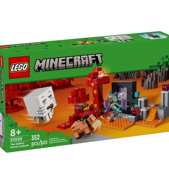 Конструктор LEGO Minecraft Засідка біля порталу в Нижній світ 352 деталей (21255)