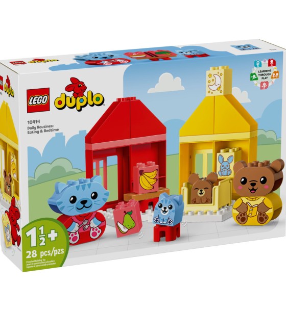 Конструктор LEGO DUPLO My First Повсякденні процедури: Час вечері й сну 28 деталей (10414)