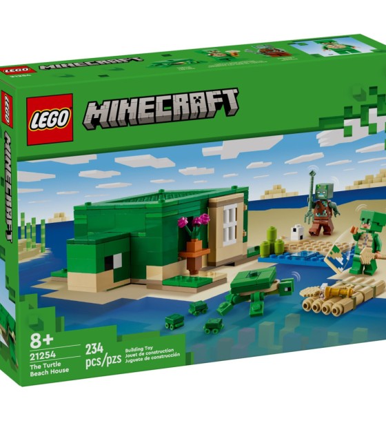 Конструктор LEGO Minecraft Пляжний будинок у формі черепахи 234 деталей (21254)