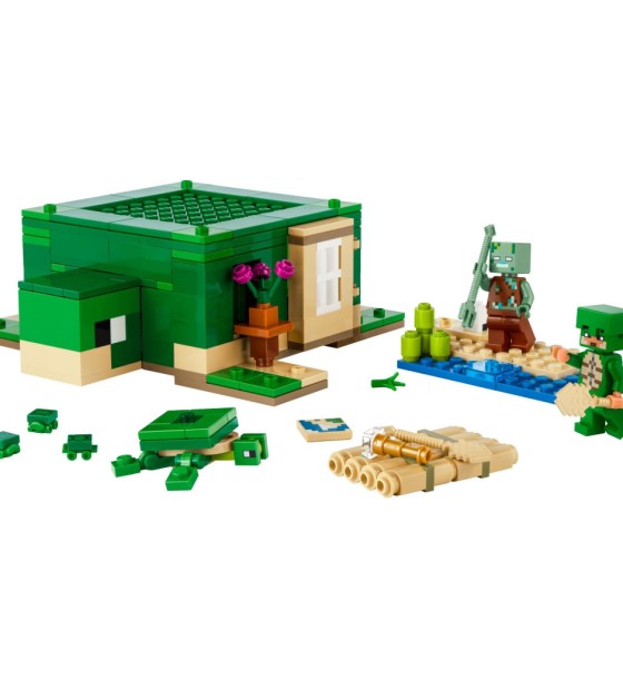 Конструктор LEGO Minecraft Пляжний будинок у формі черепахи 234 деталей (21254)