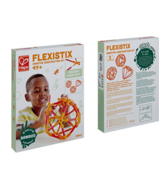Конструктор Hape Flexistix Будівництво 66 деталей бамбуковий (E5567)