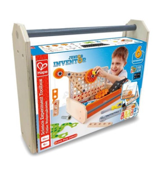Конструктор Hape Junior Inventor Інструменти для експериментів 32 елемента (E3029)