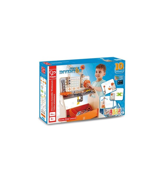 Конструктор Hape Junior Inventor Науковий верстак настільний 58 деталей (E3028)