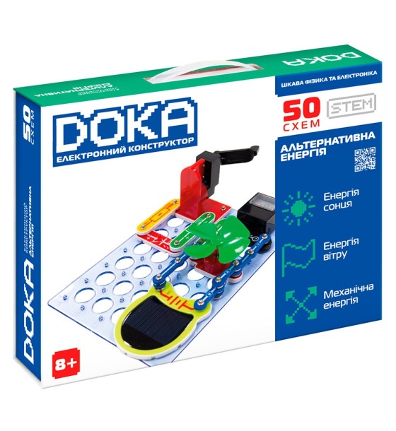 Конструктор DOKA електронний Альтернативна енергія (50 схем) (D70711)