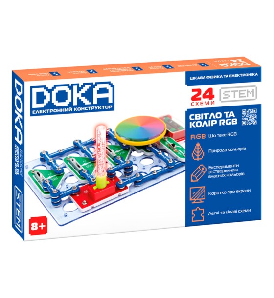 Конструктор DOKA електронний Світло та колір RGB (D70700)