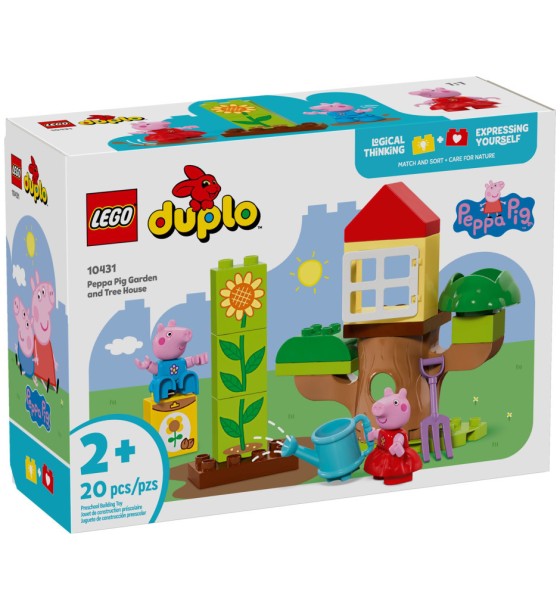 Конструктор LEGO DUPLO Peppa Pig Сад і будиночок на дереві Пеппи (10431)