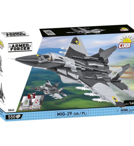Конструктор Cobi Літак МіГ-29 (UA/PL) Fulcrum, 550 деталей (COBI-5840)
