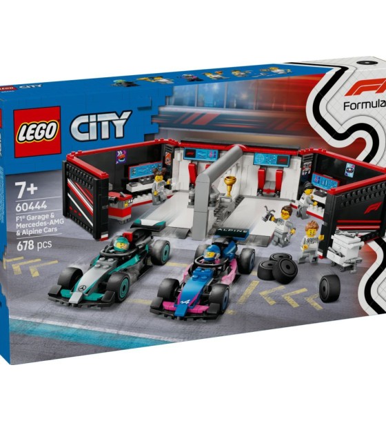 Конструктор LEGO City Гараж F1 та автомобілі Mercedes-AMG і Alpine (60444)