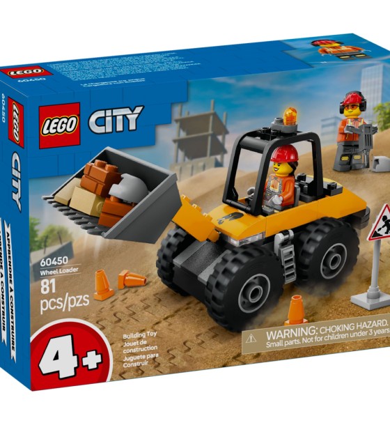 Конструктор LEGO City Жовтий будівельний автонавантажувач (60450)