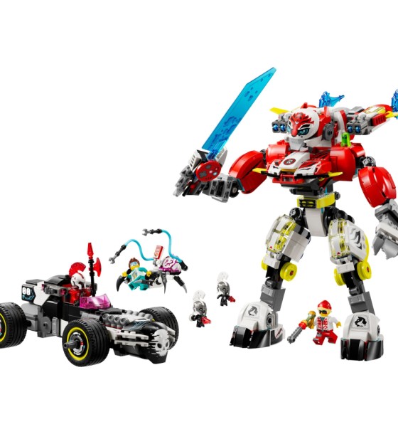 Конструктор LEGO DREAMZzz Робот-тигр Купера та Хот-род авто Зеро (71497)