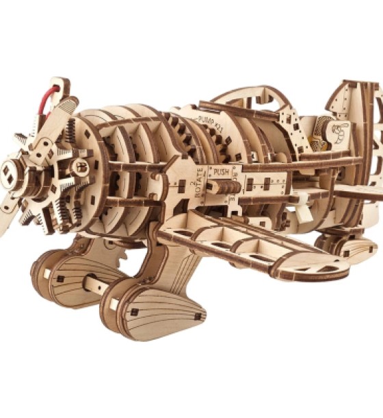 Конструктор Ugears механічний 3D Літак Скажений Шершень (70183)
