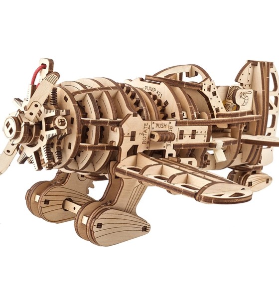 Конструктор Ugears механічний 3D Літак Скажений Шершень (70183)