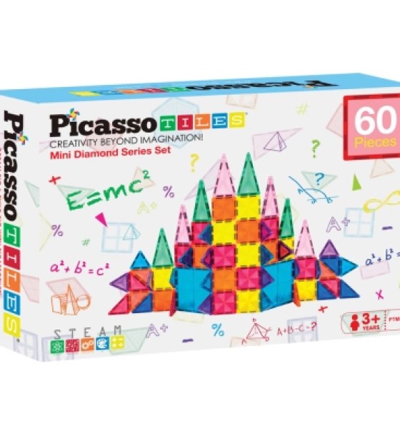 Конструктор Picasso магнітний Tiles Mini Diamond Series Set 60 деталей (817338022303)