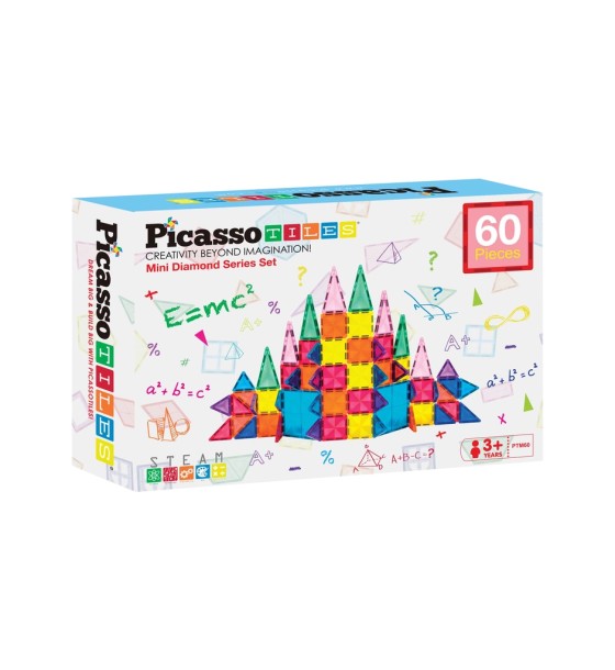 Конструктор Picasso магнітний Tiles Mini Diamond Series Set 60 деталей (817338022303)