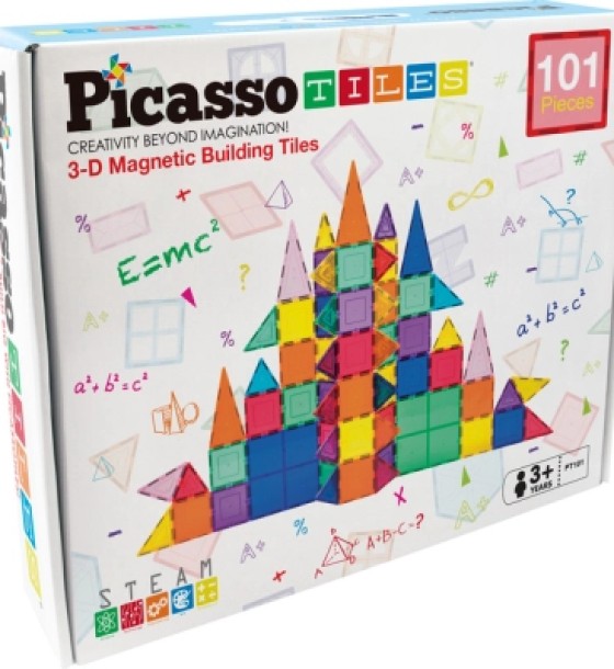 Конструктор Picasso магнітний Tiles Magnetic Building Blocks 101 деталь (817338022402)