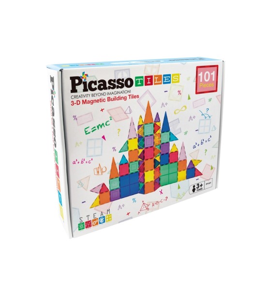 Конструктор Picasso магнітний Tiles Magnetic Building Blocks 101 деталь (817338022402)