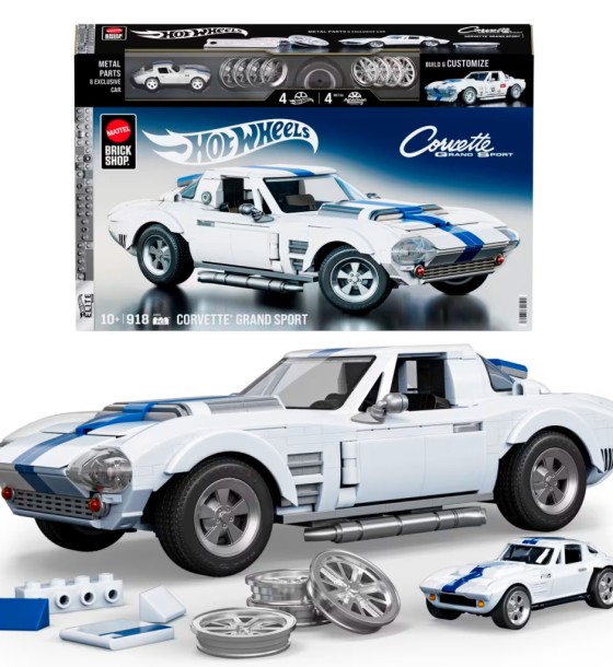 Конструктор Hot Wheels Brick Shop Elite Corvette Grand Sport 918 деталей (JGR31)