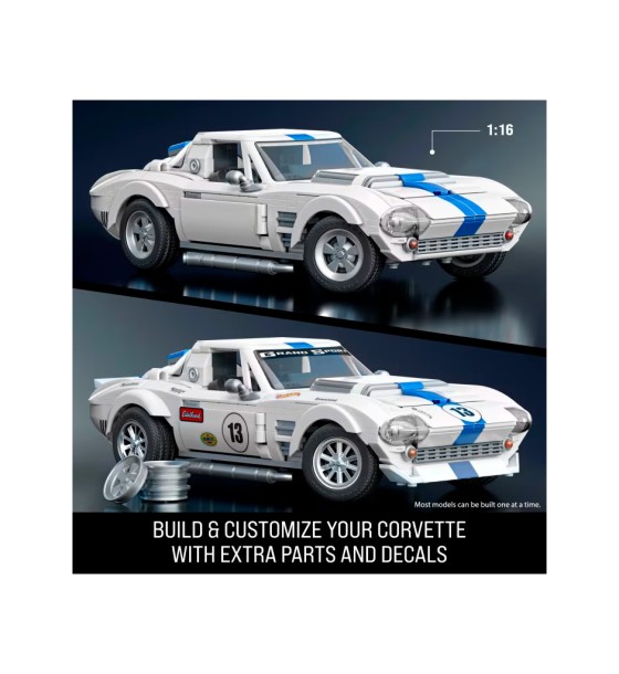 Конструктор Hot Wheels Brick Shop Elite Corvette Grand Sport 918 деталей (JGR31)