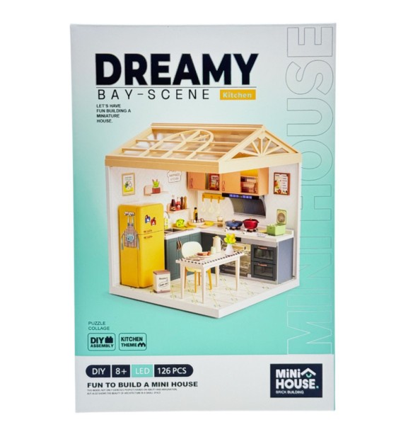 Конструктор Mini House румбокс серії Інтер'єр – Кухня (світло) (8005)