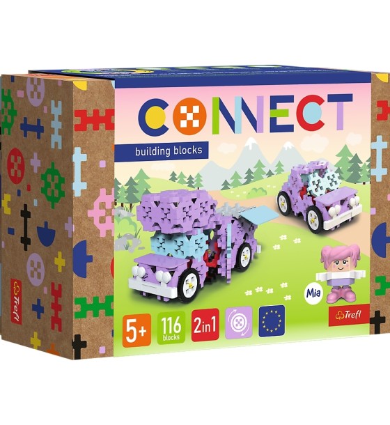 Конструктор Trefl Connect 2 в 1, 116 деталей (5900511619683)