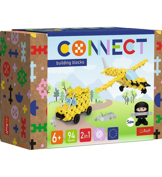Конструктор Trefl Connect 2 в 1, 94 деталі (5900511619690)