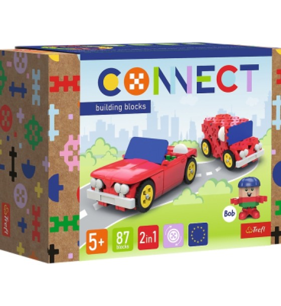Конструктор Trefl Connect Cabriolet Delivery Truck 2 в 1, 87 елементів (5900511619706)