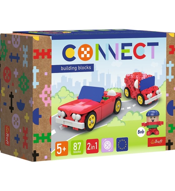 Конструктор Trefl Connect Cabriolet Delivery Truck 2 в 1, 87 елементів (5900511619706)