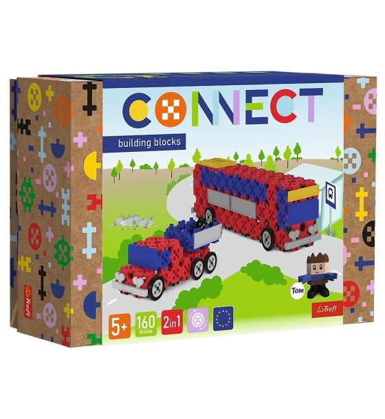 Конструктор Trefl Connect 2 в 1, 160 деталей (5900511619737)